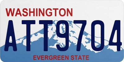 WA license plate ATT9704