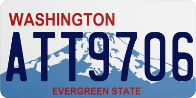 WA license plate ATT9706