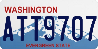 WA license plate ATT9707