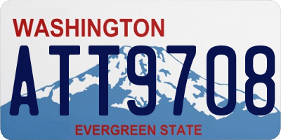 WA license plate ATT9708