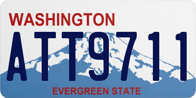 WA license plate ATT9711