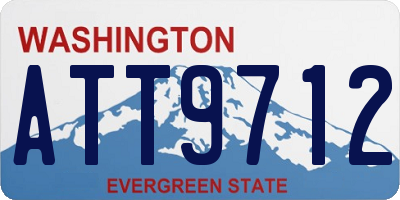 WA license plate ATT9712