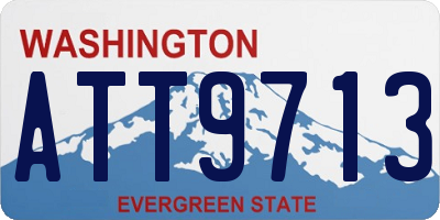 WA license plate ATT9713