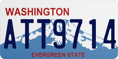 WA license plate ATT9714