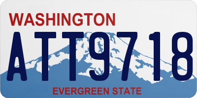 WA license plate ATT9718