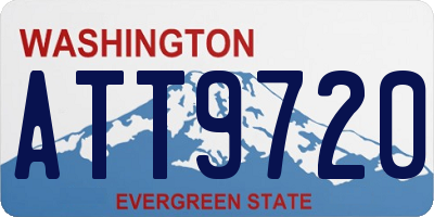WA license plate ATT9720
