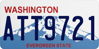 WA license plate ATT9721