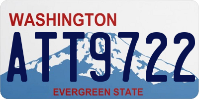 WA license plate ATT9722