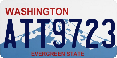 WA license plate ATT9723
