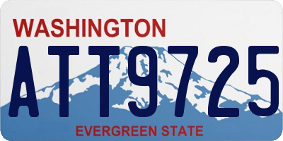 WA license plate ATT9725