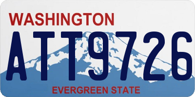 WA license plate ATT9726
