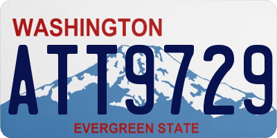 WA license plate ATT9729