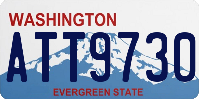 WA license plate ATT9730
