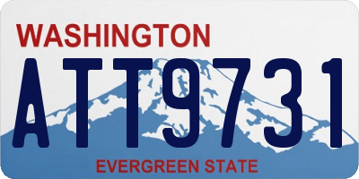 WA license plate ATT9731