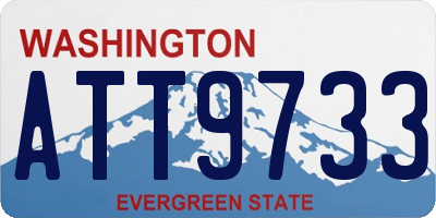 WA license plate ATT9733