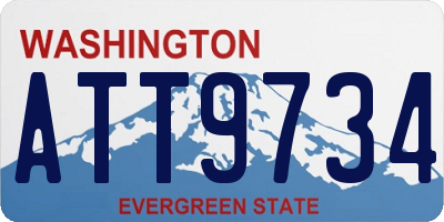 WA license plate ATT9734