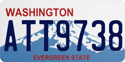 WA license plate ATT9738
