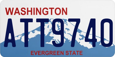 WA license plate ATT9740