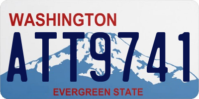 WA license plate ATT9741