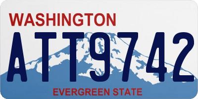 WA license plate ATT9742