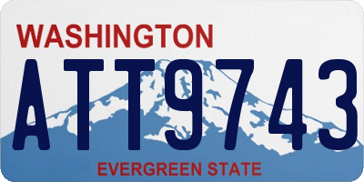 WA license plate ATT9743