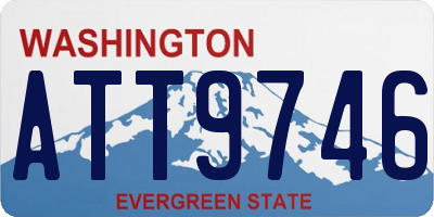 WA license plate ATT9746