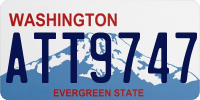 WA license plate ATT9747
