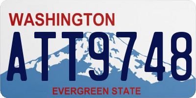 WA license plate ATT9748