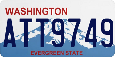 WA license plate ATT9749