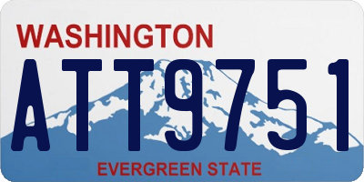 WA license plate ATT9751