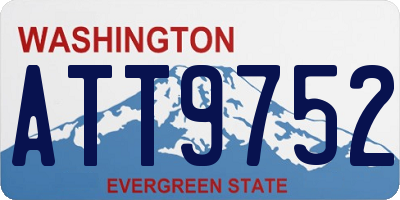WA license plate ATT9752