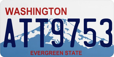 WA license plate ATT9753