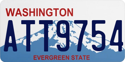 WA license plate ATT9754