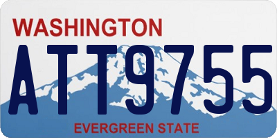 WA license plate ATT9755