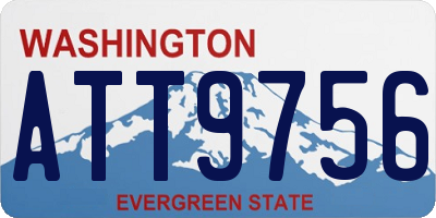 WA license plate ATT9756