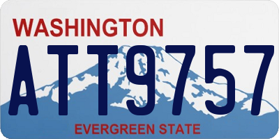 WA license plate ATT9757