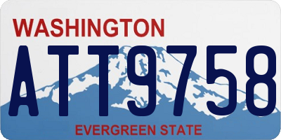 WA license plate ATT9758