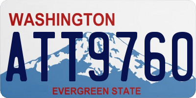 WA license plate ATT9760