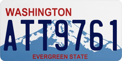 WA license plate ATT9761