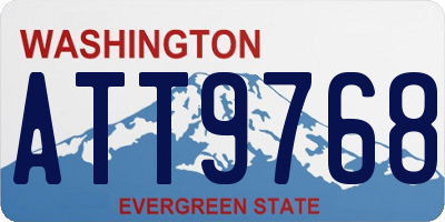 WA license plate ATT9768