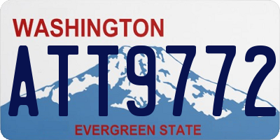 WA license plate ATT9772