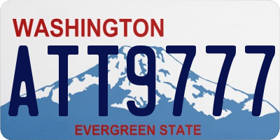 WA license plate ATT9777