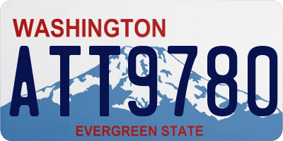 WA license plate ATT9780