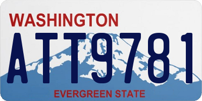 WA license plate ATT9781