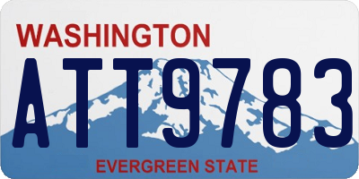 WA license plate ATT9783