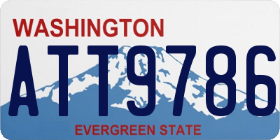 WA license plate ATT9786