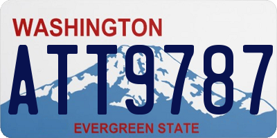 WA license plate ATT9787