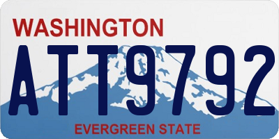 WA license plate ATT9792