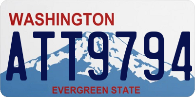 WA license plate ATT9794