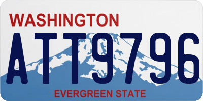 WA license plate ATT9796